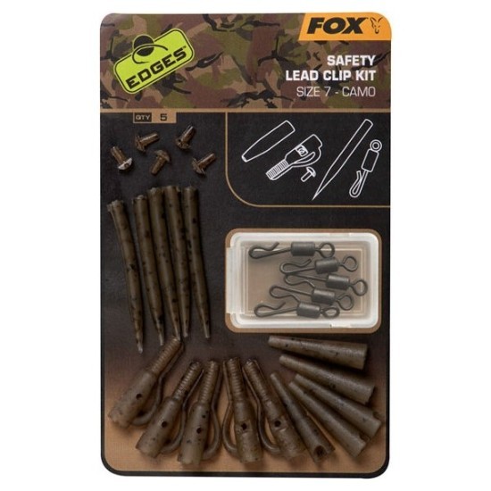 KIT FOX EDGES™ CAMO SAFETY LEAD CLIP NR.7 5X5BUC/PLIC