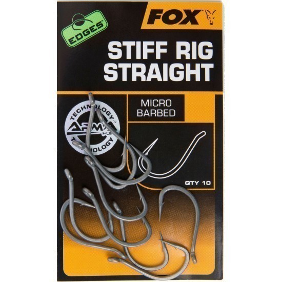 CÂRLIGE FOX EDGES™ ARMAPOINT STIFF RIG STRAIGHT NR.8 10BUC/PLIC