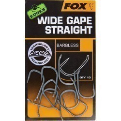 CÂRLIGE FOX EDGES ARMAPOINT WIDE GAPE STRAIGHT NR.8 BARBLESS 10BUC/PLIC