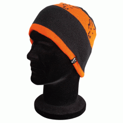 CACIULĂ FOX BEANIE BLACK-ORANGE