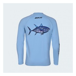Bluză cu protecție UV BKK Performance Shirt Light Blue, 2X-Large