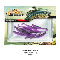 Shad Fast Strike Bionic Soft Perch, Purple Black 001, 5cm/1g, 10buc/blister