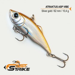 Vobler Fast Strike Atraktus ASP Vibe, Silver Gold 002, 6.2cm/10.4g