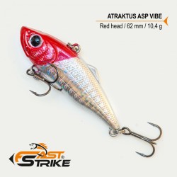 Vobler Fast Strike Atraktus ASP Vibe, Red Head 001, 6.2cm/10.4g