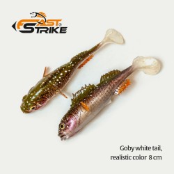 Shad Fast Strike Goby Shad GWT, Goby White Tail, 8cm/5.8g, 1buc/plic