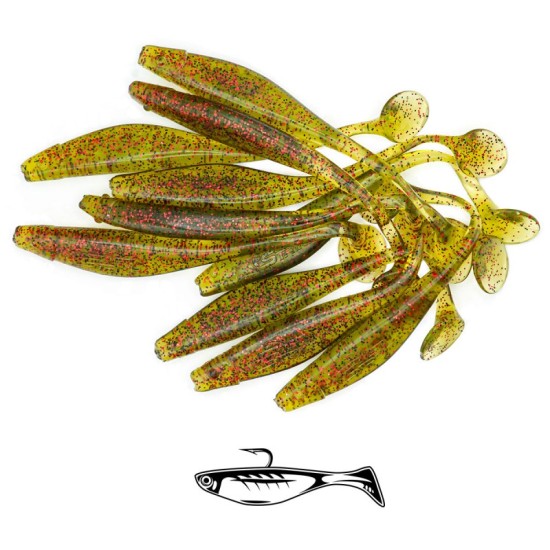 Shad Fast Strike Huky Kuky, Motor Oil, 11.5cm/4.3g, 10buc/plic