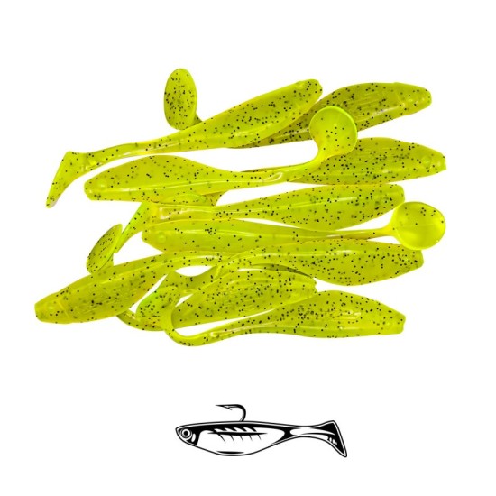 Shad Fast Strike Huky Kuky, G Green, 7.5cm/2.7g, 10buc/plic