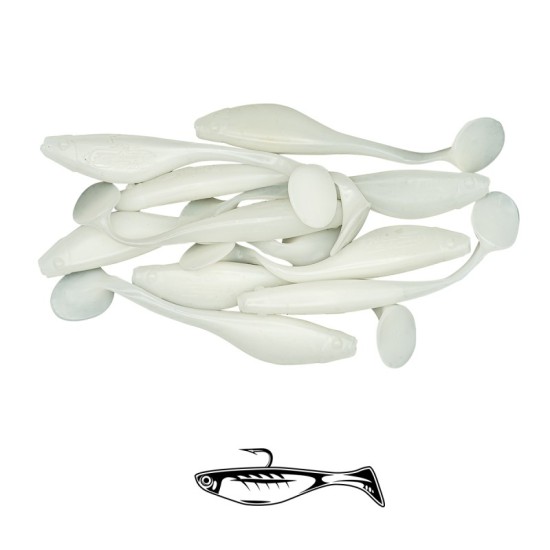 Shad Fast Strike Huky Kuky, White Milch, 7.5cm/2.7g, 10buc/plic