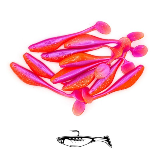 Shad Fast Strike Huky Kuky, Red Wrong, 7.5m/2.7g, 10buc/plic
