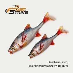 Shad Fast Strike Roach Shad, Roach Wounded Red, 8cm/5g, 1buc/blister