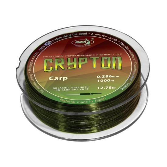 Fir monofilament Katran Crypton Carp, Camo, 0.405mm/25.3lb/11.50kg, 750m