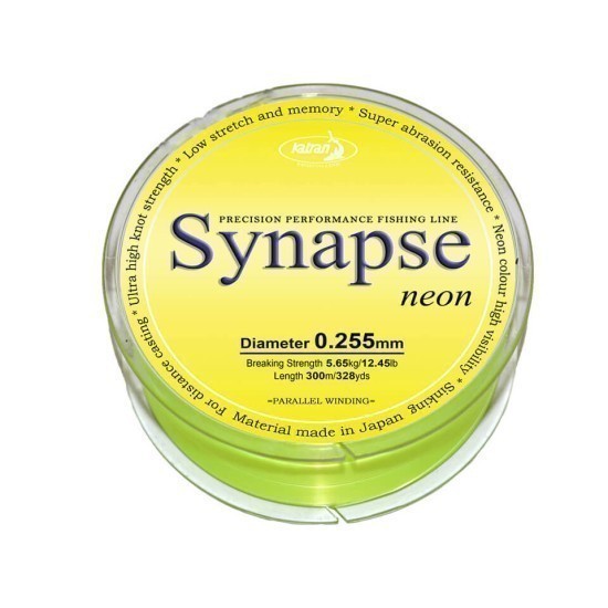 Fir monofilament Katran Synapse Neon, 0.255mm/11.55lb/5.24kg, 300m