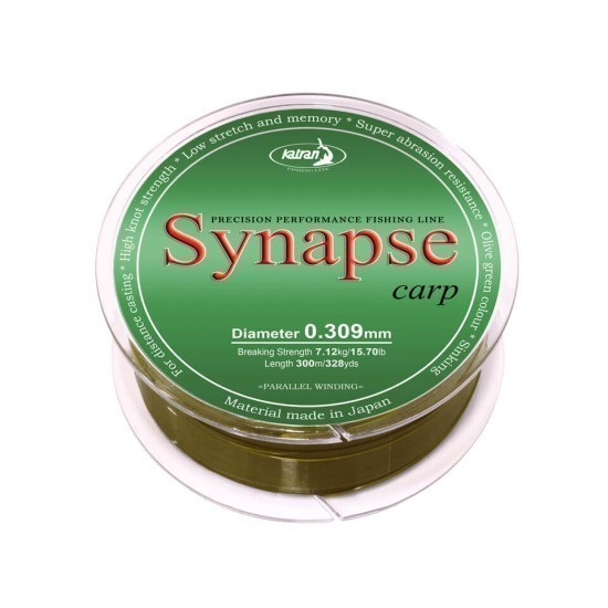 Fir monofilament Katran Synapse Carp, Olive Green, 0.286mm/12.85lb/5.83kg, 300m