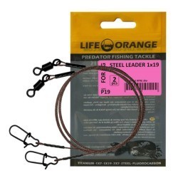 Strună oțel Orange Steel Leader 25cm/18kg, 2buc/plic