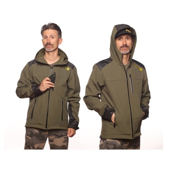 Jachetă Select Baits New Wave Softsheel Fleece Insulated, Green/Black, Medium Jachetă Select Baits New Wave Softsheel Fleece Insulated, Green/Black, Medium