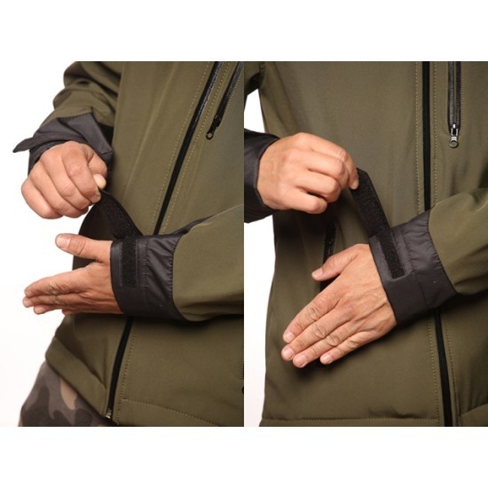 Jachetă Select Baits New Wave Softsheel Fleece Insulated, Green/Black, Medium Jachetă Select Baits New Wave Softsheel Fleece Insulated, Green/Black, Medium