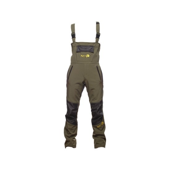 Salopetă Select Baits New Wave Softshell Fleece Insulated BibnBrace, Green/Black, X-Large