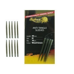 Manșoane Select Baits Antitangle Sleeves, Weed Green, 40mm, 10buc/plic