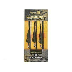 Montură Leadcore Select Baits Lead Clip Leadcore Leaders, Weed Green, 45lb/80cm, 3buc/blister