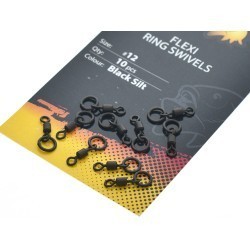 Mini vârtej cu anou Select Baits Flexi Ring Swivels, Nr.12, 10buc/plic