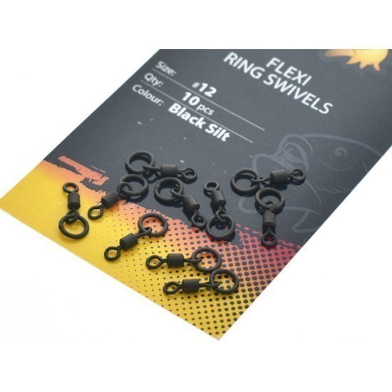 Mini vârtej cu anou Select Baits Flexi Ring Swivels, Nr.12, 10buc/plic