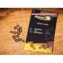 Agrafe rapide Select Baits Speed Links, Matt Black, Standard, 10buc/plic