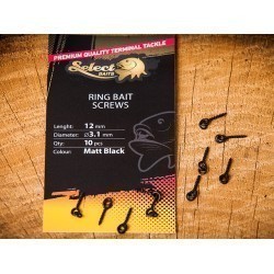 Șurub pentru momeală Select Baits Ring Bait Screws, Matt Black, 3.1mm/12mm, 10buc/plic