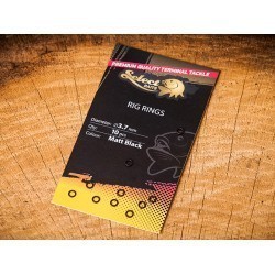 Anouri rotunde Select Baits Rig Rings, Matt Black, 3.7mm, 10buc/plic