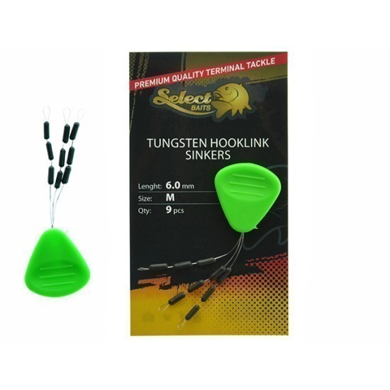 Opritoare Select Baits Tungsten Hooklink Sinkers, Medium, 6mm, 9buc/plic