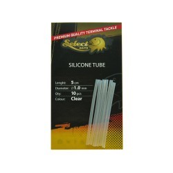 Varniș siliconic Select Baits Silicone Tube, Clear, Small, 0.8mm/5cm, 10buc/plic