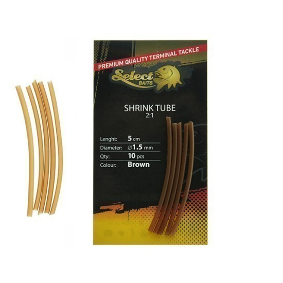 Tub termocontractabil Select Baits Shrink Tube, Brown, 2mm/5cm, 10buc/plic