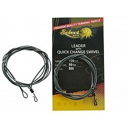 Montură Select Baits Leader with Quick Change Swivel, Silt, 50lbs/100cm