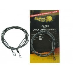 Montură Select Baits Leader with Quick Change Swivel, Silt, 50lbs/100cm