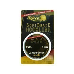 Fir textil Select Baits Soft Braid Hooklink, Camou Green, 25lb/15m