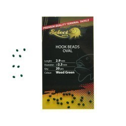 Micro opritoare Select Baits Oval Hook Beads, Weed Green, 2.3mm/2.9mm, 20buc/plic