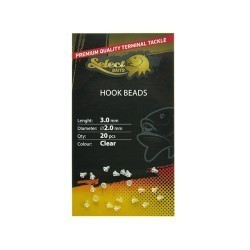 Micro opritoare Select Baits Hook Beads, Clear, 2mm/3mm, 20buc/plic