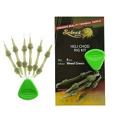 Kit Select Baits Heli Chod Rig, Weed Green, 6buc/plic