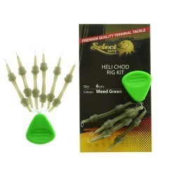 Kit Select Baits Heli Chod Rig, Weed Green, 6buc/plic