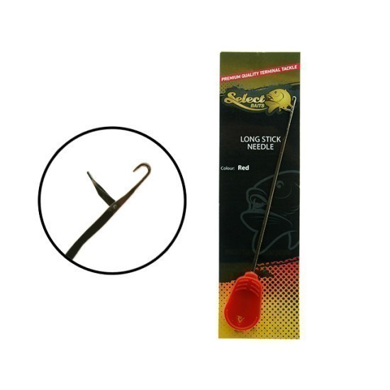 Croșetă Select Baits Long Stick Needle, Red, 12cm