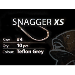 Cârlige Select Baits Snagger XS Hooks, Teflon Grey, Nr.8, 10buc/plic