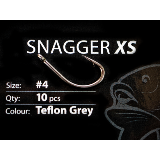 Cârlige Select Baits Snagger XS Hooks, Teflon Grey, Nr.8, 10buc/plic