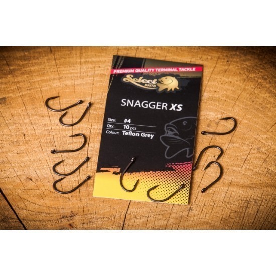 Cârlige Select Baits Snagger XS Hooks, Teflon Grey, Nr.8, 10buc/plic