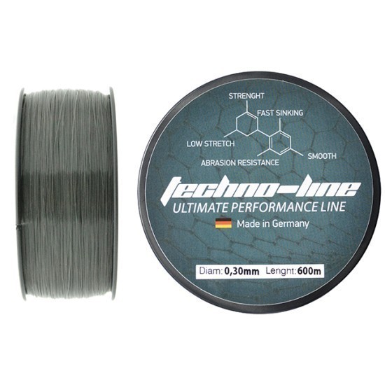 Fir monofilament Select Baits Techno-Line, Titan Grey, 0.25mm/5.6kg/600m
