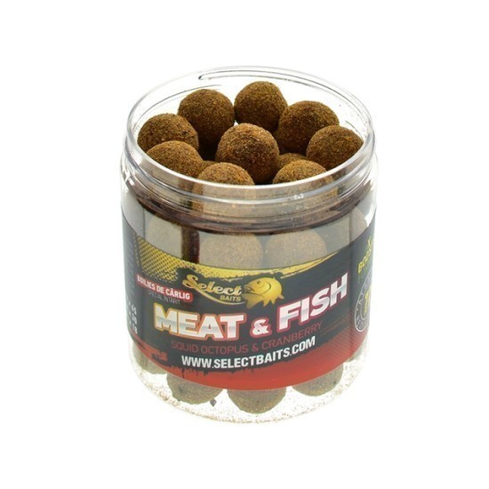 Boilies de cârlig special întărit Select Baits, Meat&Fish-Squid Octopus&Cranberry, 20mm Boilies de cârlig special întărit Select Baits, Meat&Fish-Squid Octopus&Cranberry, 20mm