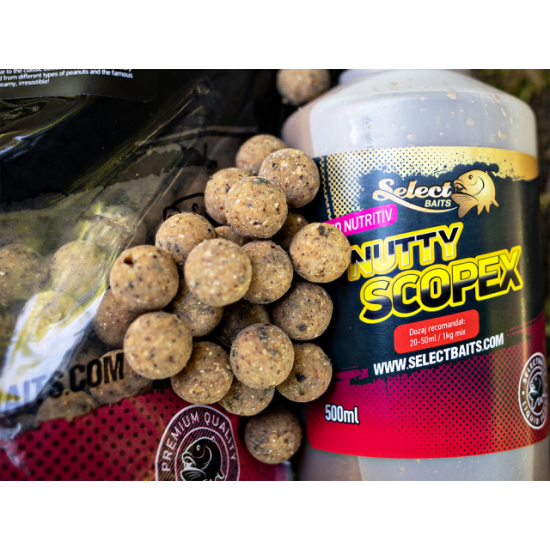Boilies Select Baits, Nutty Scopex, 15mm, 800g