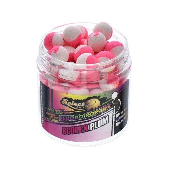 Pop-up Select Baits Fluoro, Scopex-Plum, 12mm/35g