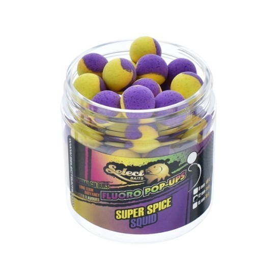 Pop-up Select Baits Fluoro, Super Spice Squid, 15mm/35g