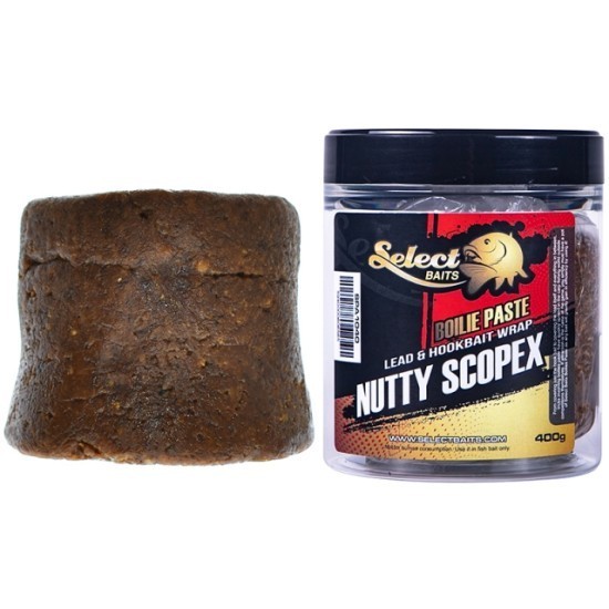 Pastă de boilies Select Baits Lead&Hookbait Wrap, Nutty Scopex, 400g