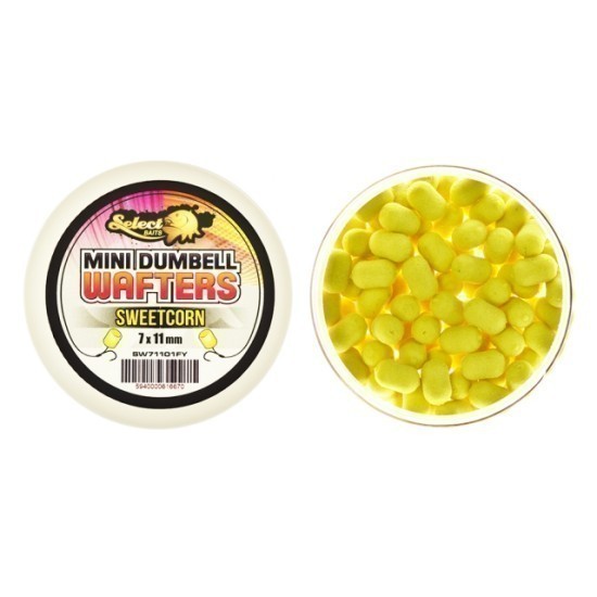 Mini dumbells critic echilibrate Select Baits Wafters, Sweetcorn, 7-11mm/45g