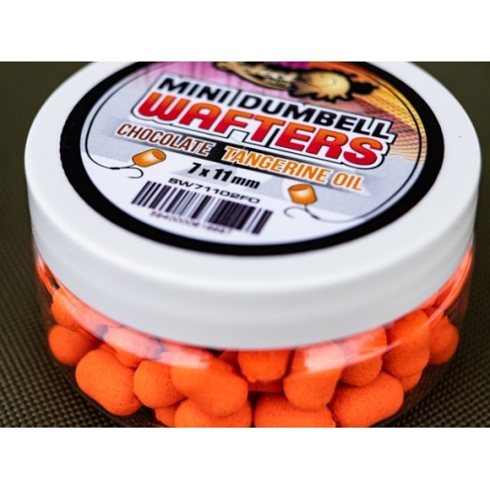 Mini dumbells critic echilibrate Select Baits Wafters, Chocolate&Tangerine Oil, 7-11mm/45g